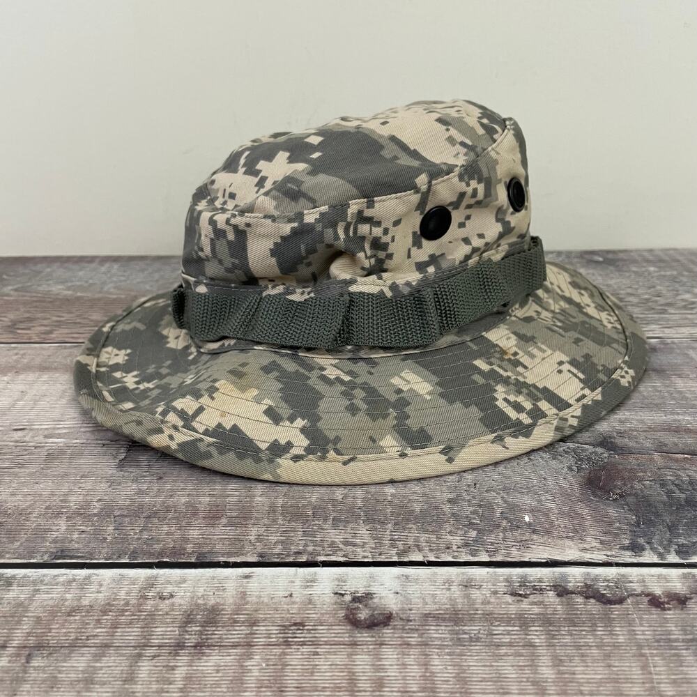 US Military ACU Digital Type II Hot Weather Sun-Hat Cap Boonie Size 6 1/2